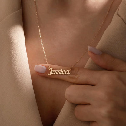 Custom Name Necklace – 22K Gold Plated
